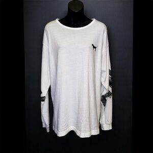 PINK by Victoria’s Secret White Cotton Long Sleeve Shirt size M